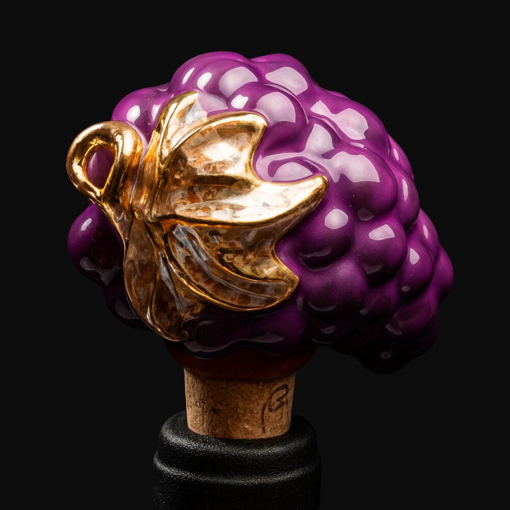 5 The Vineyard Charm: Wine Cork Shaped like a Grape - Image 1