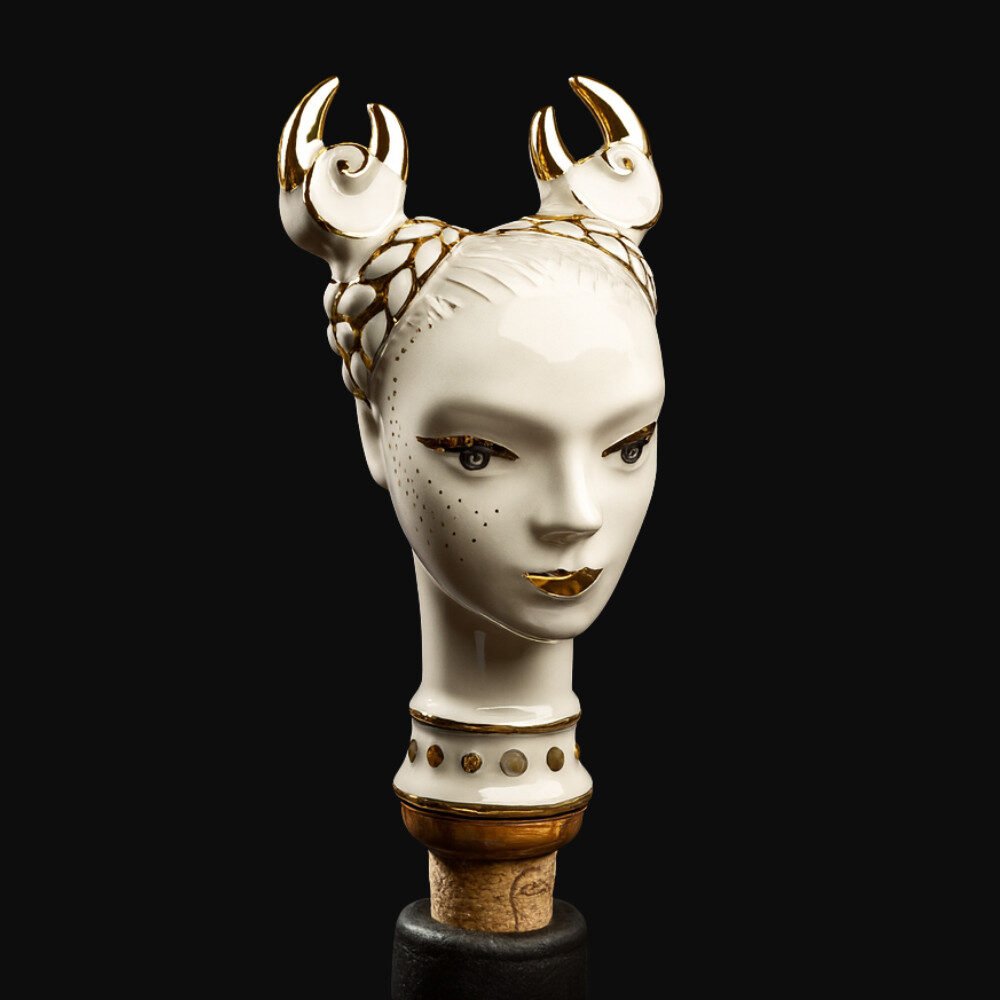 6 Zodiac Ceramic Wine Corks - CANCER - Image 1