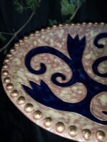 Ceramic Decorative Plate - Gold and blue color - Image 2