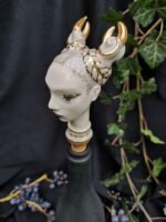 Zodiac Ceramic Wine Corks - CANCER - White, grey and gold color - Image 2