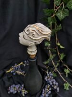 Zodiac Ceramic Wine Corks - PISCES - White and grey color - Image 4