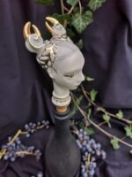 Zodiac Ceramic Wine Corks - CANCER - Light blue, white and gold color