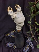 Zodiac Ceramic Wine Corks - CANCER - Light blue, white and gold color - Image 4