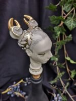 Zodiac Ceramic Wine Corks - CANCER - Light blue, white and gold color - Image 5