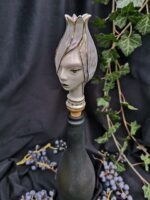 Zodiac Ceramic Wine Corks - GEMINI - Light blue, white and gold color