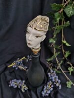 Zodiac Ceramic Wine Corks - PISCES - White, grey and gold color