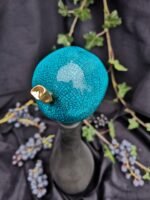 Apple Inspired Ceramic Wine Cork - Turquoise crackle color - Image 2