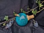 Apple Inspired Ceramic Wine Cork - Turquoise crackle color - Image 3