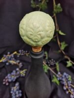 Round Elegance Wine Cork - Matte sage green color - Image 2