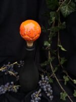 Round Elegance Wine Cork - Tangerine color