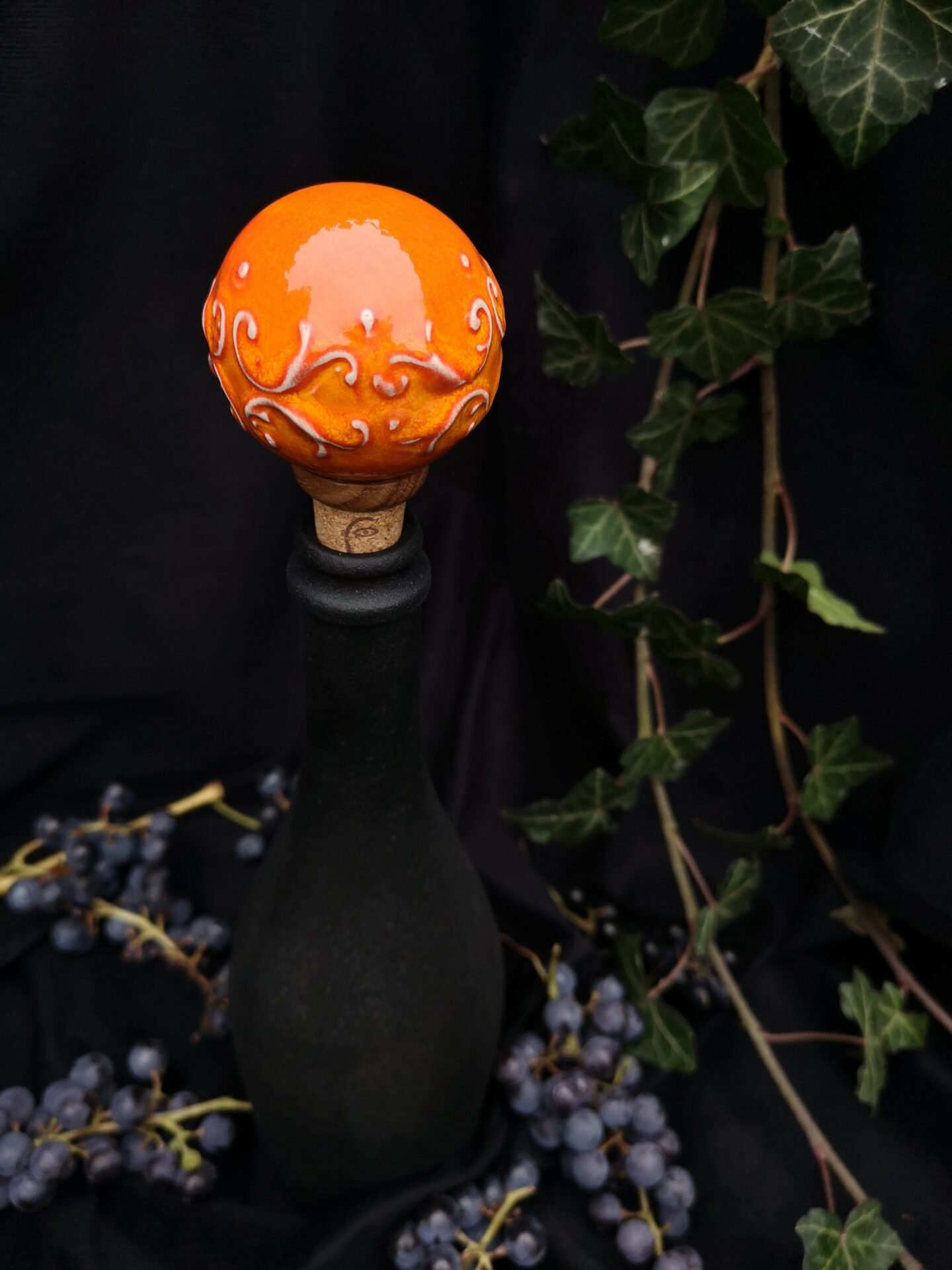 store_01GH3PA19DT5S64CY5FZFC6QWZ2Fassets2F1669559012372-IMG_20201110_144502.jpg Round Elegance Wine Cork - Tangerine color - Image 1