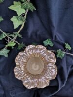 Floral Bloom Vase - Deep green and gold color - Image 3