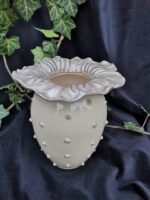 Floral Bloom Vase - White and grey color - Image 2