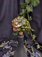 The Vineyard Charm: Wine Cork Shaped like a Grape - Mossy green color - Image 3