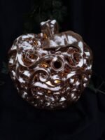 Apple-Shaped Candle Holder - Bronze color