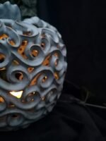 Apple-Shaped Candle Holder - Blueish grey - Image 4