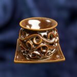 Ceramic Oil Burner for Fragrance Oils - Bronze color