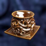 Ceramic Oil Burner for Fragrance Oils - Bronze color - Image 4