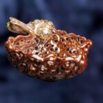 Apple-Shaped Ceramic Bowl - Bronze and gold color - Image 3