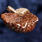 Apple-Shaped Ceramic Bowl - Bronze and gold color - Image 6