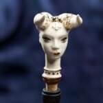 Zodiac Ceramic Wine Corks - TAURUS - White, pearly white and gold - Image 2