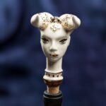 Zodiac Ceramic Wine Corks - TAURUS - White, pearly white and gold - Image 3