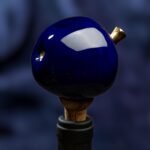 Apple Inspired Ceramic Wine Cork - Deep blue color - Image 2
