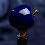 Apple Inspired Ceramic Wine Cork - Deep blue color - Image 5