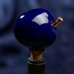 Apple Inspired Ceramic Wine Cork - Deep blue color - Image 6