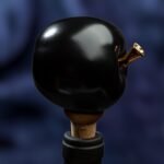 Apple Inspired Ceramic Wine Cork - Black color - Image 5