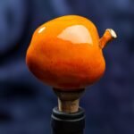 Apple Inspired Ceramic Wine Cork - Orange color - Image 3
