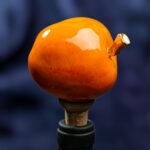 Apple Inspired Ceramic Wine Cork - Orange color - Image 4
