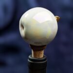 Apple Inspired Ceramic Wine Cork - Pearl color