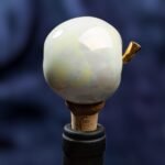 Apple Inspired Ceramic Wine Cork - Pearl color - Image 4