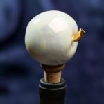 Apple Inspired Ceramic Wine Cork - Pearl color - Image 6