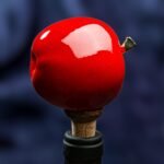 Apple Inspired Ceramic Wine Cork - Red color - Image 2