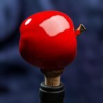 Apple Inspired Ceramic Wine Cork - Red color - Image 3