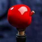 Apple Inspired Ceramic Wine Cork - Red color - Image 5