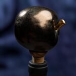 Apple Inspired Ceramic Wine Cork - Matte dark brown color - Image 3