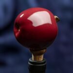Apple Inspired Ceramic Wine Cork - Rich red color