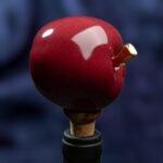 Apple Inspired Ceramic Wine Cork - Rich red color - Image 6
