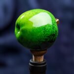 Apple Inspired Ceramic Wine Cork - Green color