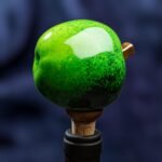 Apple Inspired Ceramic Wine Cork - Green color - Image 2