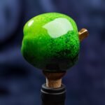 Apple Inspired Ceramic Wine Cork - Green color - Image 3