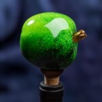Apple Inspired Ceramic Wine Cork - Green color - Image 5