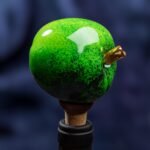 Apple Inspired Ceramic Wine Cork - Green color - Image 6