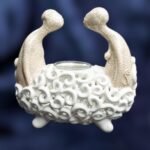 Togetherness Candle Holder - White crackle color - Image 2