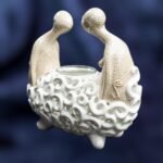 Togetherness Candle Holder - White crackle color - Image 5