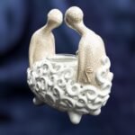 Togetherness Candle Holder - White crackle color - Image 6