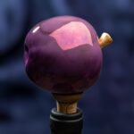 Apple Inspired Ceramic Wine Cork - Purple color - Image 2